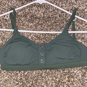 green bathing suit top